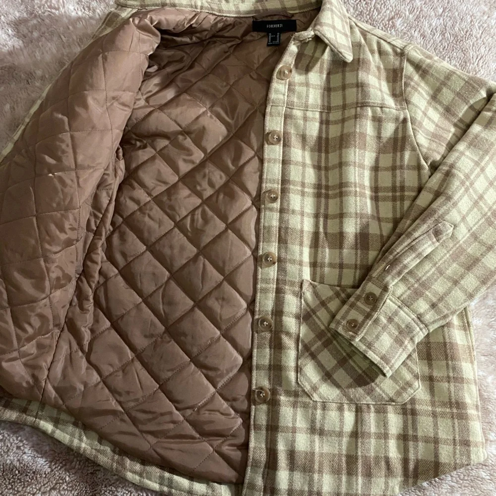 Forever 21, Button up Jacket, Size XS Worn 3 times Cream and Light brown color - Picture 1 of 5